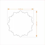 Geometric Flower Bookmark