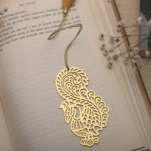 Peacock Paisley Bookmark